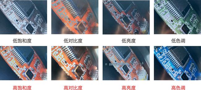 SIE工業(yè)視頻內(nèi)窺鏡色調(diào)、飽和度效果對(duì)比